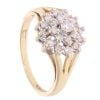 9ct Yellow Gold 0.33ct Diamond Cluster Ring