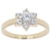 9ct Yellow Gold Cubic Zirconia Cluster Ring