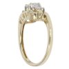 9ct Yellow Gold Cubic Zirconia Three Stone Twist Ring