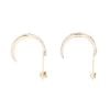9ct Yellow Gold Crystal Half Hoop Earrings