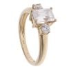 9ct Yellow Gold Cubic Zirconia Three Stone Ring