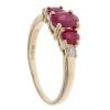 9ct Yellow Gold 0.02ct Diamond And Ruby Ring