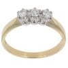 18ct Yellow Gold 0.25ct Brilliant Cut Diamond Trilogy Ring