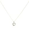 Children's 14ct Yellow Gold Cubic Zirconia Butterfly Heart Pendant And Chain 16"