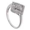 18ct White Gold 0.60ct Brilliant and Baguette Cut Diamond Cluster Ring