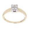 9ct Yellow Gold 0.25ct Princess Cut Diamond Cluster Ring