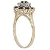 9ct Yellow Gold 0.10ct Diamond and Sapphire Cluster Ring