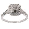 18ct White Gold 1.00ct Princess, Brilliant And Baguette Cut Cluster Ring