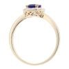 9ct Yellow Gold Octagon Sapphire and Diamond Cluster Ring