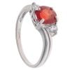 9ct White Gold Orange Sapphire and Cubic Zirconia Ring
