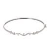 9ct White Gold Cubic Zirconia Wave Bangle