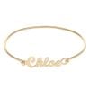 9ct Yellow Gold Personalised Script Nameplate Bangle