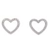 18ct White Gold 0.20ct Brilliant Cut Diamond Heart Stud Earrings