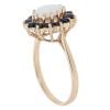 9ct Yellow Gold Opal And Sapphire Cluster Ring