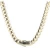 14ct Yellow Gold Monaco Curb Classic Plain Lock Chain 24"