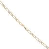 9ct Yellow And White Gold Figaro Chain 28"