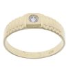9ct Yellow Gold Cubic Zirconia Patterned Signet Ring