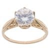 14ct Yellow Gold Cubic Zirconia Single Stone Ring