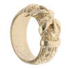 9ct Yellow Gold Patterned Double Buckle Ring