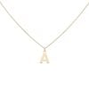 9ct Yellow Gold Personalised Block Initial Pendant and Chain