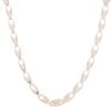 Silver Cubic Zirconia Patterned Tulip Chain 24" By Icesia
