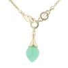 18ct Yellow Gold Nephrite Pendant And Chain 18"