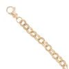 9ct Yellow Gold Patterned and Plain Belcher Bracelet 8"