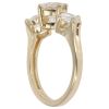 14ct Yellow Gold Cubic Zirconia Three Stone Ring