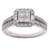 18ct White Gold 1.20ct Diamond Cluster Ring