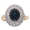 18ct Yellow Gold 0.45ct Diamond And Sapphire Cluster Ring