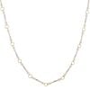 9ct Yellow And White Gold Fancy Bar Link Chain 18"