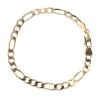 9ct Yellow Gold Figaro Bracelet 8"