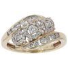 9ct Yellow Gold 0.60ct Brilliant Cut Diamond Cluster Ring