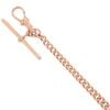 9ct Rose Gold Graduating Albert T-Bar Bracelet 7.5"