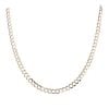 9ct Yellow And White Gold Patterned Curb Chain 16"
