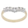 9ct Yellow Gold Cubic Zirconia Wishbone Ring
