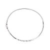 Silver Cubic Zirconia Twist Bangle by Icesia