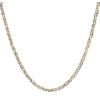 9ct Yellow And White Gold Plaited And Beaded Chain 22"