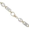 9ct Yellow Gold Cubic Zirconia Stars and Bars Chain 22"