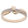 9ct Yellow Gold 0.10ct Diamond Crossover Ring