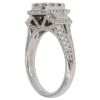 18ct White Gold 0.95ct Princess, Baguette And Brilliant Cut Diamond Vera Wang Love Cluster Ring