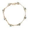 9ct Yellow Gold Blue Cubic Zirconia Bracelet 7"