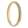 18ct Yellow Gold 0.10ct Brilliant Cut Diamond Half Eternity Ring