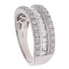 18ct White Gold 2.30ct Brilliant and Baguette Cut Diamond Fancy Ring
