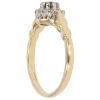 18ct Yellow Gold 0.05ct Diamond and Sapphire Cluster Ring