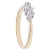 9ct Yellow Gold Cubic Zirconia Trilogy Ring