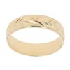18ct Yellow Gold Patterned Wedding Band 4.9mm