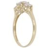 9ct Yellow Gold Cubic Zirconia Three Stone Ring
