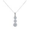 Silver Cubic Zirconia Trio Cluster Drop Set