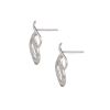 Sterling Silver Open Flame Cubic Zirconia Stud Earrings